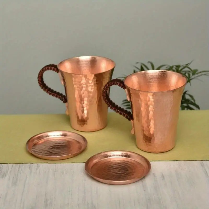 Hammered Copper Moscow Mule Mug with Lid
