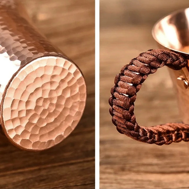 170ml Vintage Copper Mug with Woven Handle