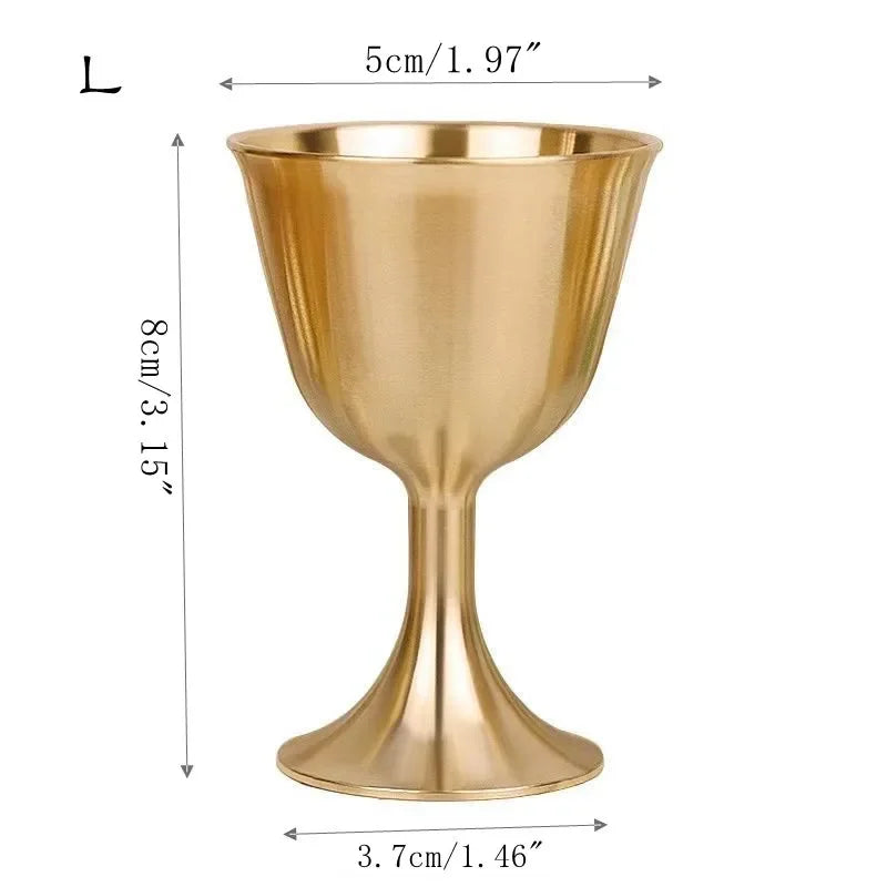 Pure Copper Chalice Wine Goblet