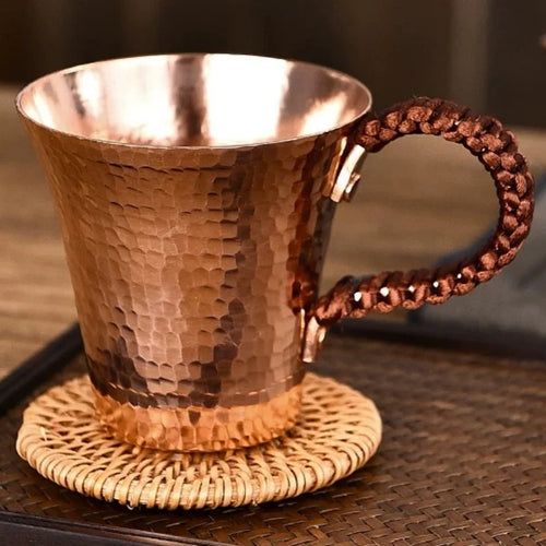 170ml Vintage Copper Mug with Woven Handle