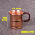 Handcrafted Pure Copper Mug with Woven Handle