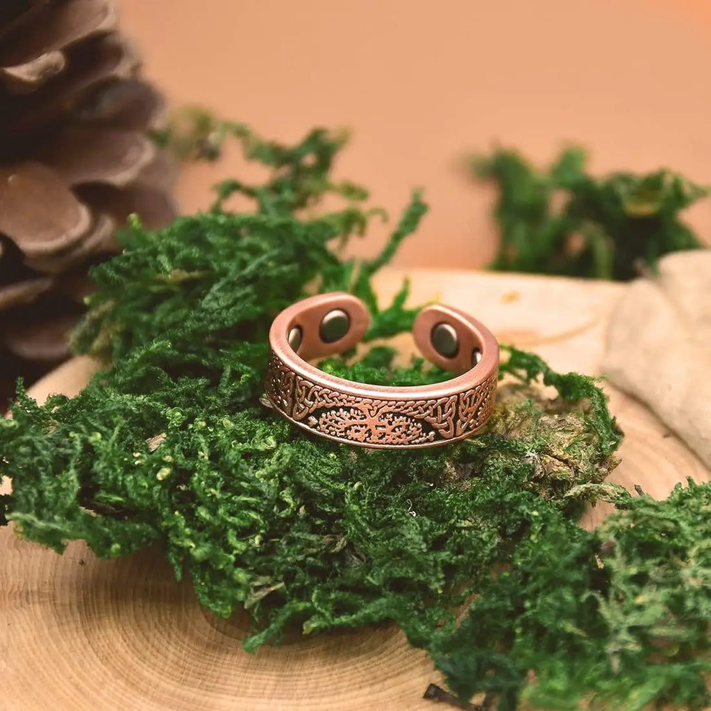 Tree of Life Pure Copper Magnetic Ring
