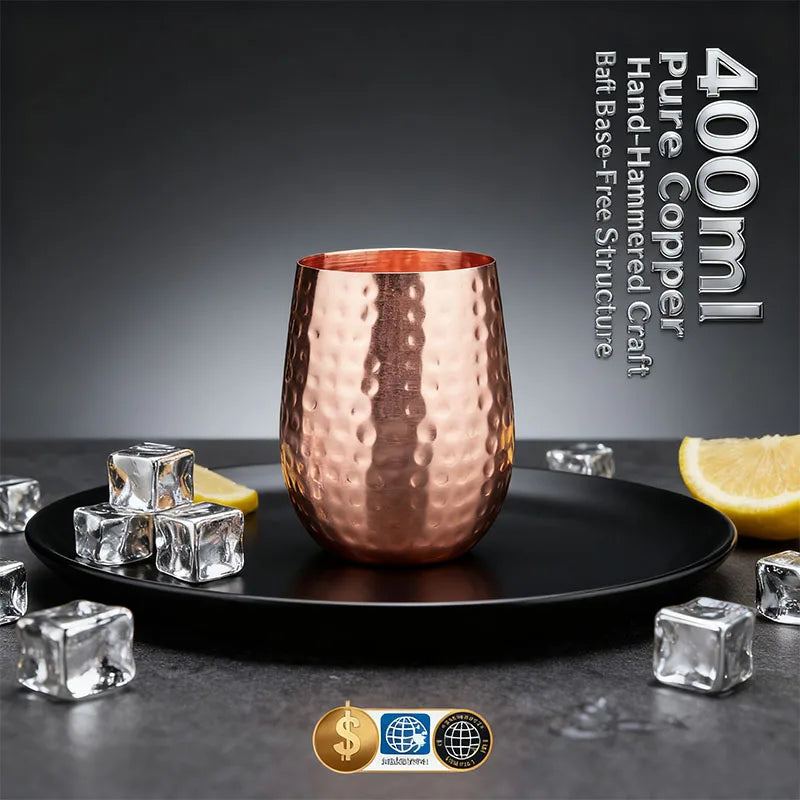 400ml Pure Solid Copper Moscow Mule Mug