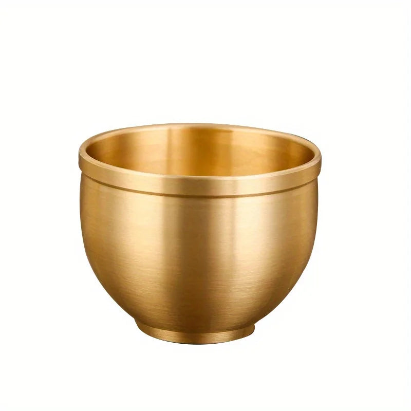 Laser-Engraved Brass Tea Cup
