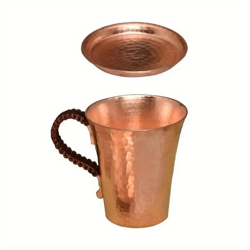 Hammered Copper Moscow Mule Mug with Lid