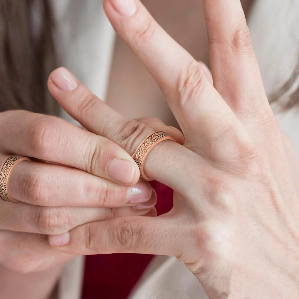 Tree of Life Pure Copper Magnetic Ring