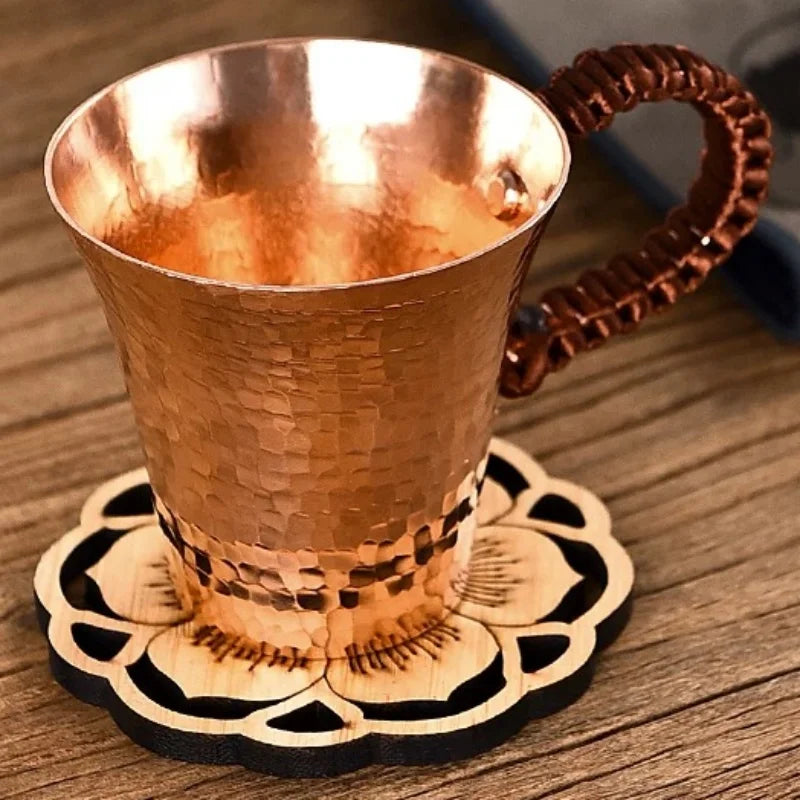 170ml Vintage Copper Mug with Woven Handle