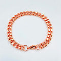 Rose Gold Copper Cuban Chain Bracelet
