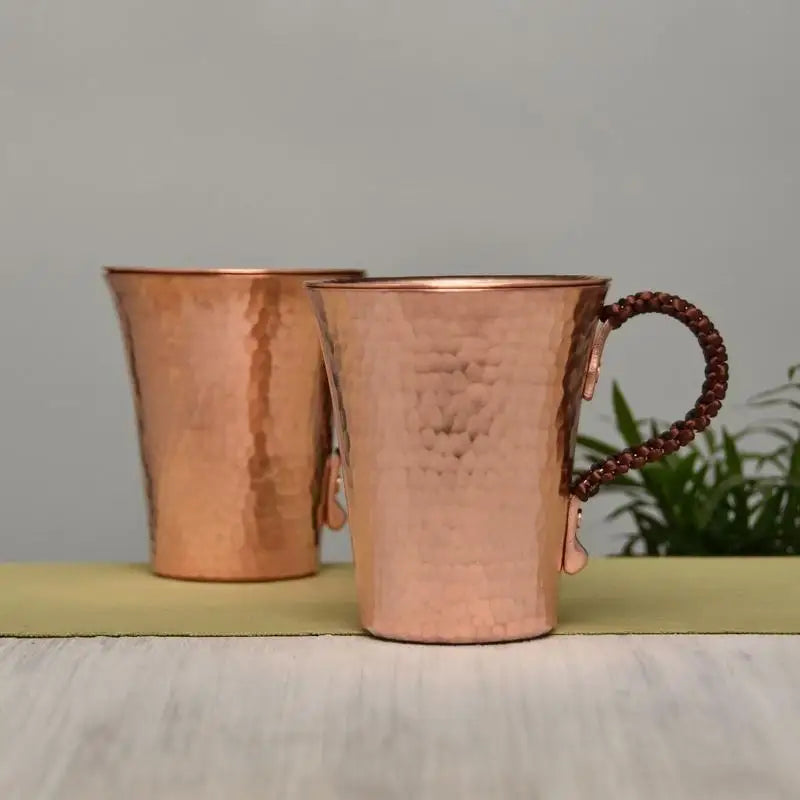 Hammered Copper Moscow Mule Mug with Lid