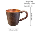 150ml Engraved Copper Cup with Woven Handle
