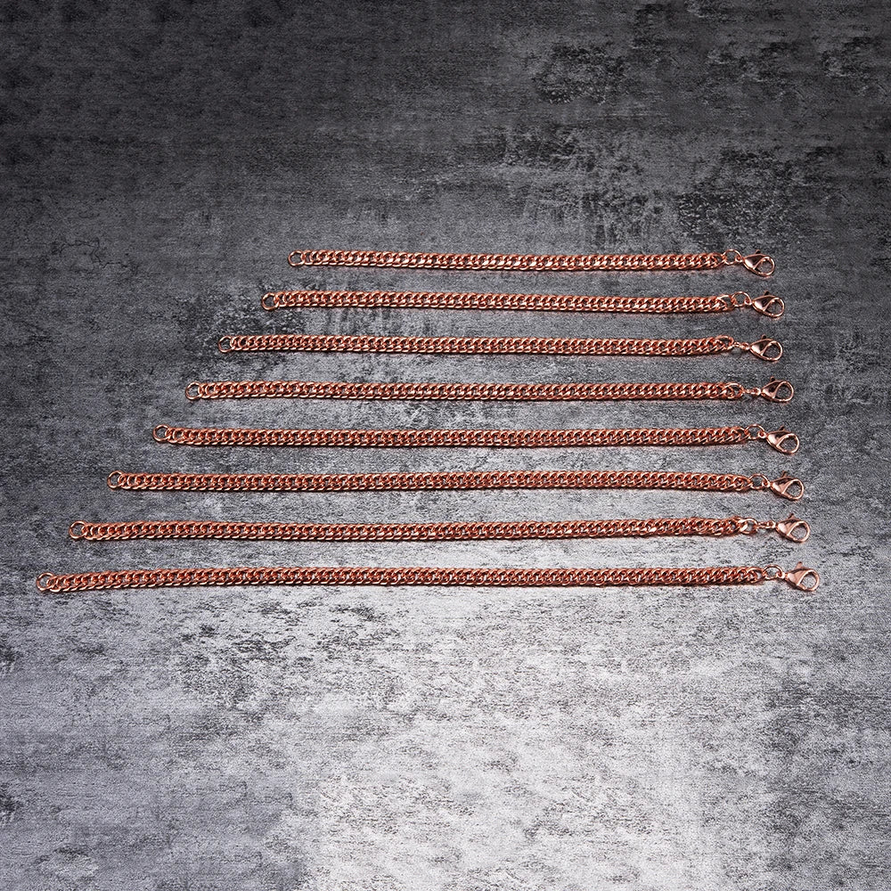 Pure Copper Figaro Chain Bracelet – Waterproof & Anti-Scratch