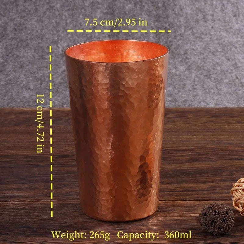 360ml Vintage Hammered Copper Coffee Mug