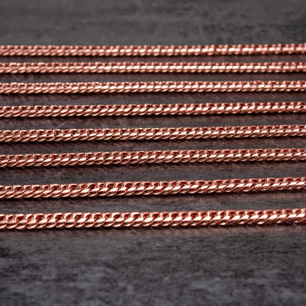 Pure Copper Figaro Chain Bracelet – Waterproof & Anti-Scratch