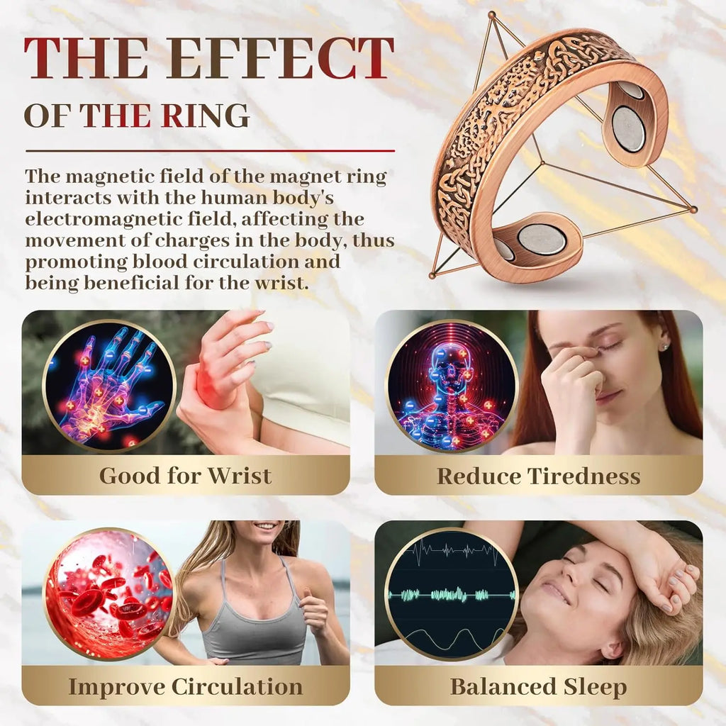 Tree of Life Pure Copper Magnetic Ring