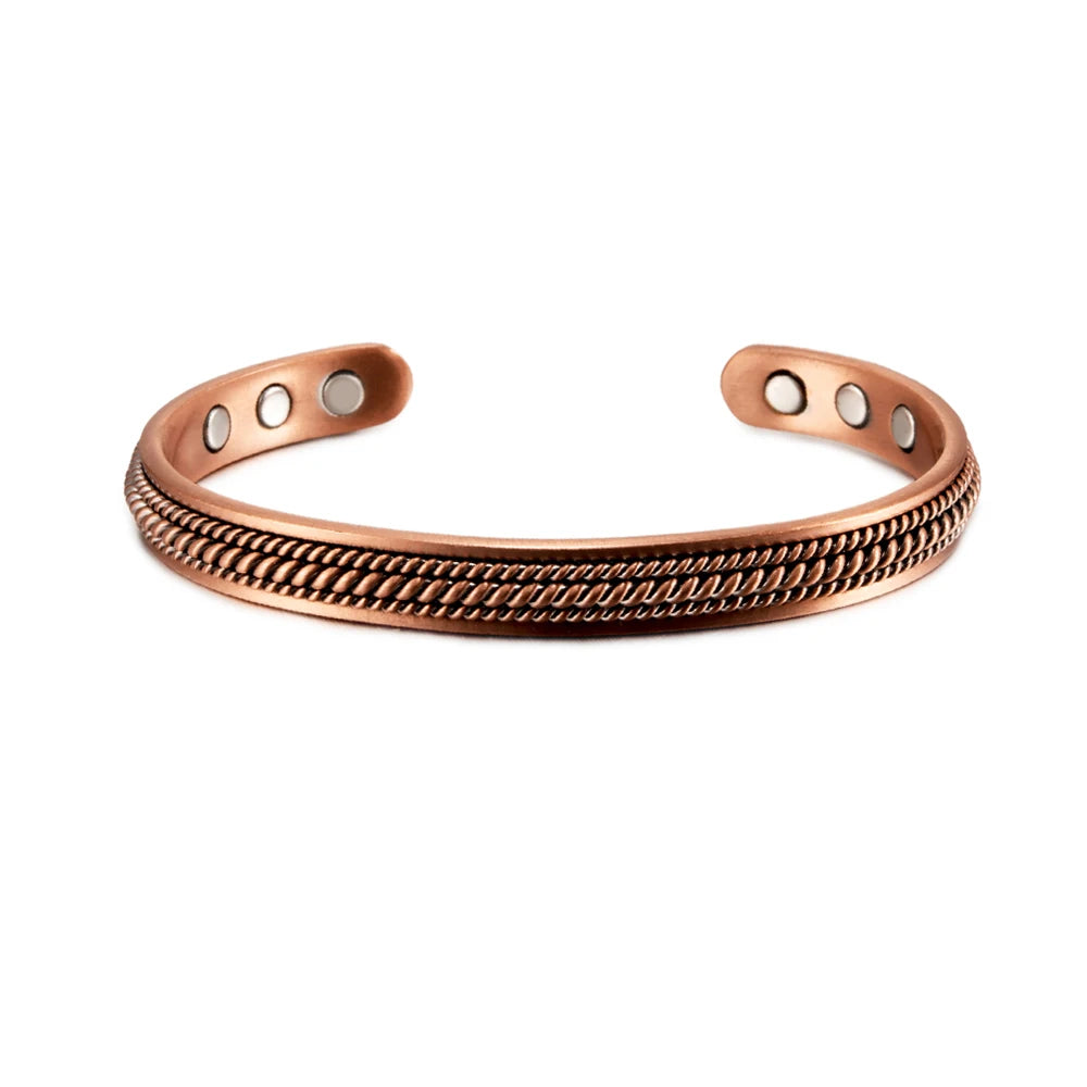 Vinterly Pure Copper Magnetic Cuff Bracelet for Men