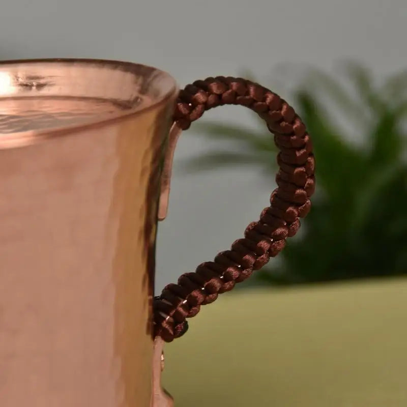 Hammered Copper Moscow Mule Mug with Lid