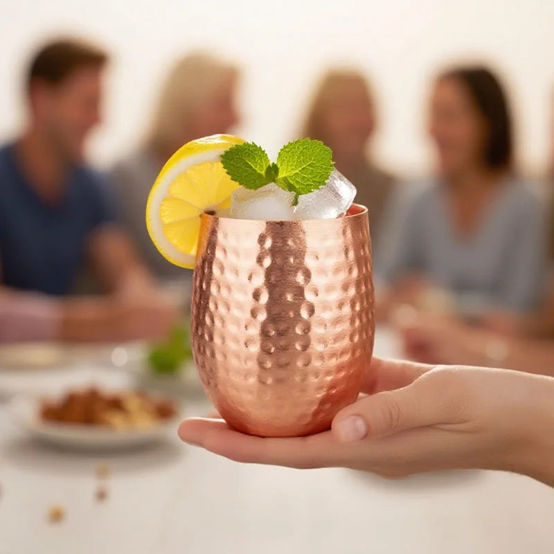 400ml Pure Solid Copper Moscow Mule Mug