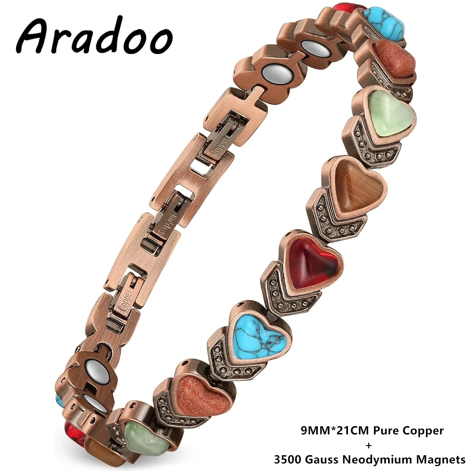 ARADOO Pure Copper Magnetic Bracelet for Women