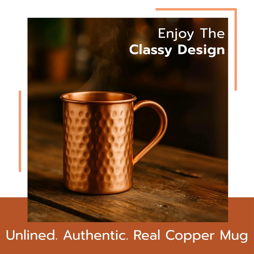 400ml Luxury Hammered Pure Copper Mule Mug
