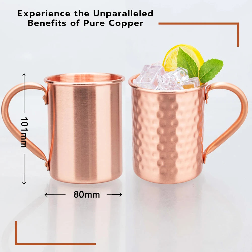 400ml Luxury Hammered Pure Copper Mule Mug