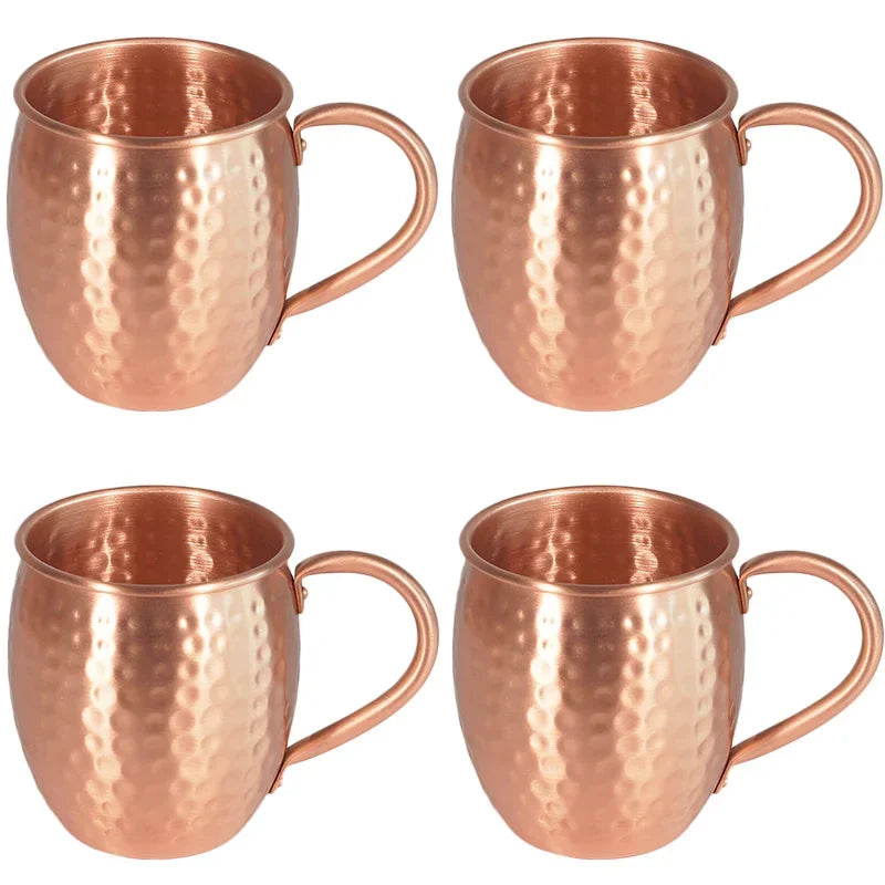 500ml Hammered Pure Copper Moscow Mule Mug