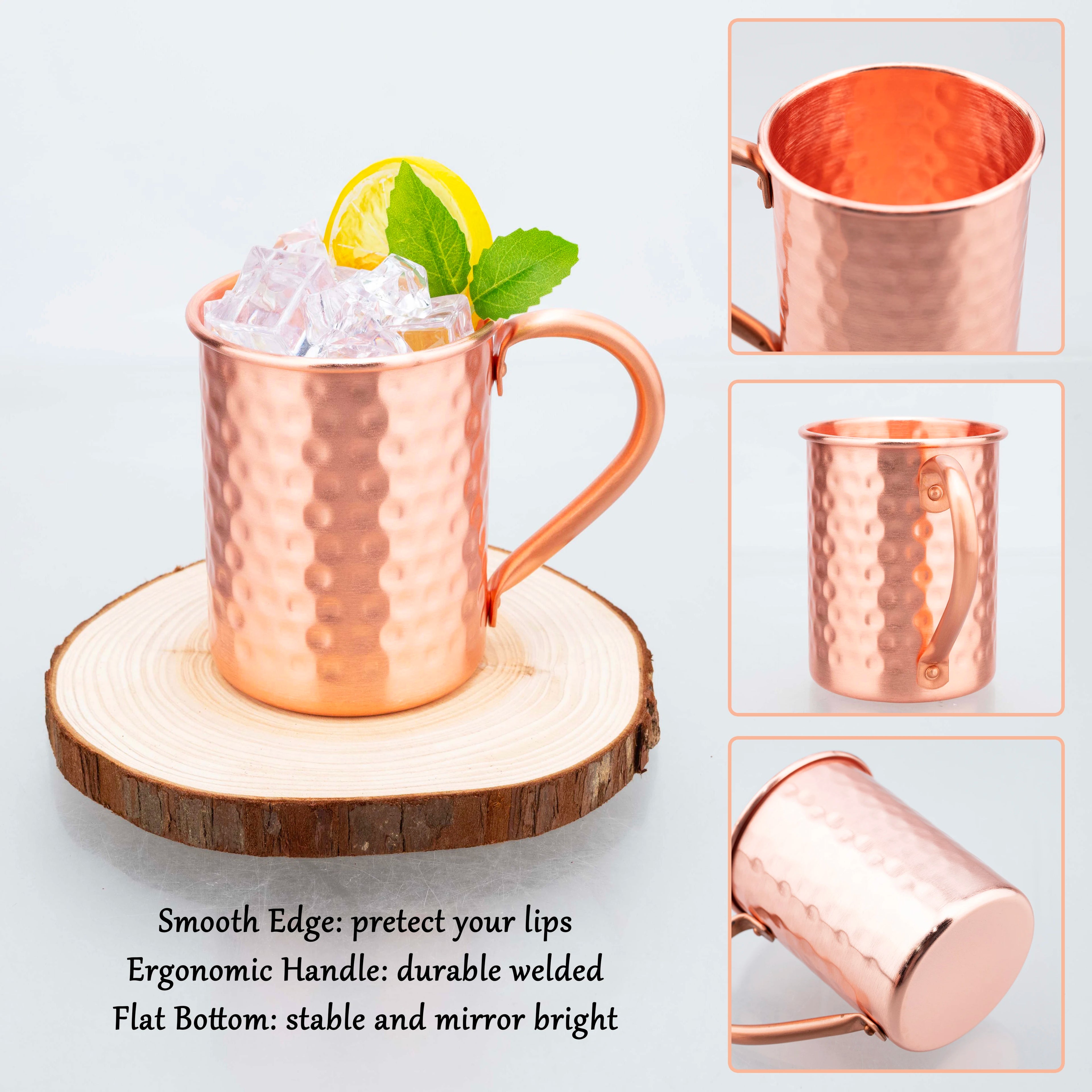 400ml Luxury Hammered Pure Copper Mule Mug