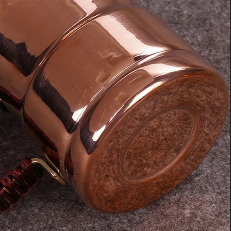 Handcrafted Pure Copper Mug with Woven Handle