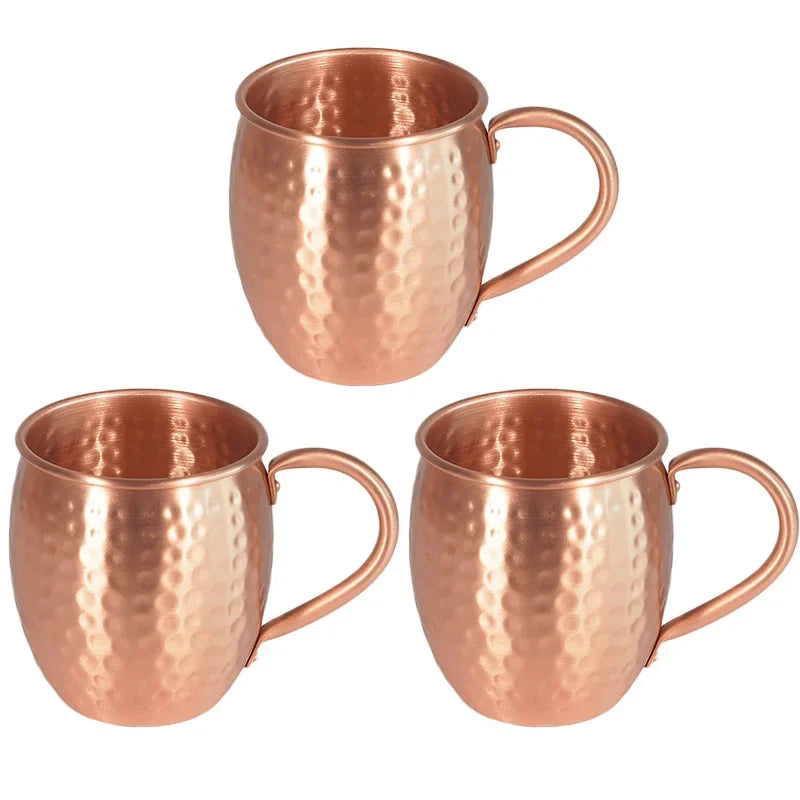 500ml Hammered Pure Copper Moscow Mule Mug