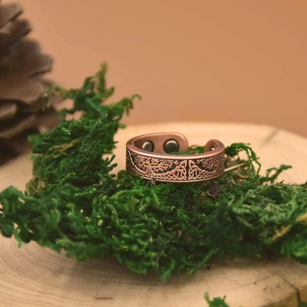 Tree of Life Pure Copper Magnetic Ring