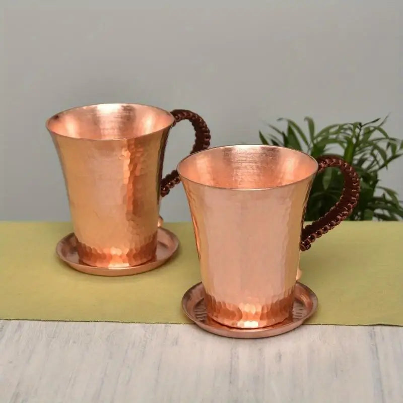 Hammered Copper Moscow Mule Mug with Lid