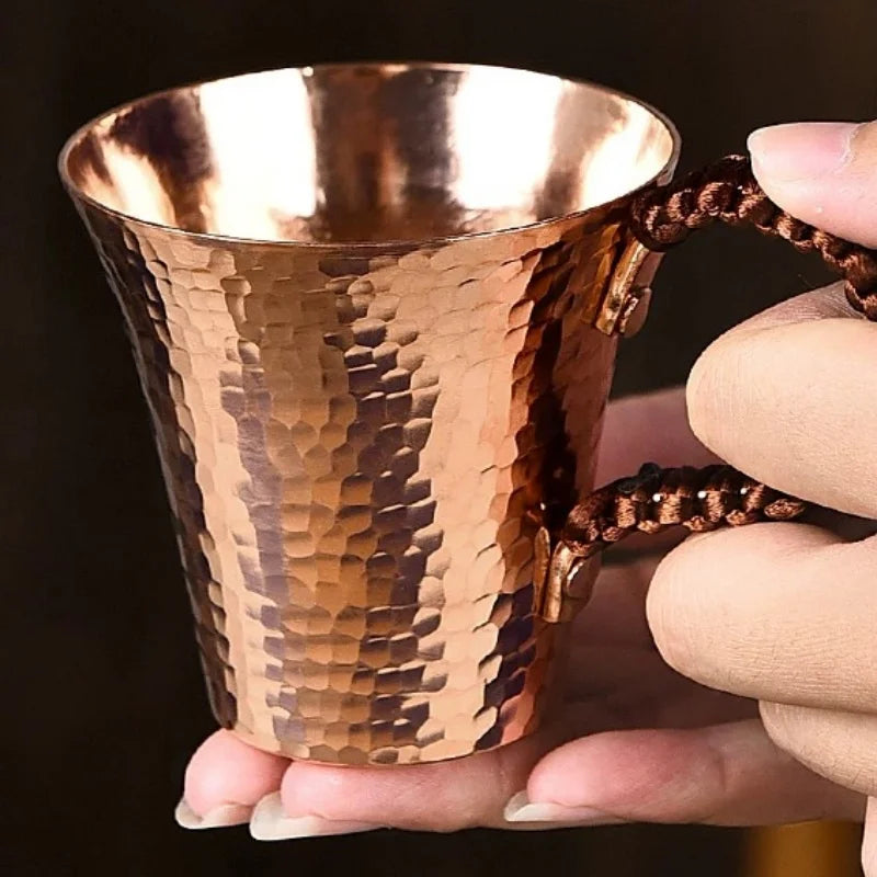 170ml Vintage Copper Mug with Woven Handle