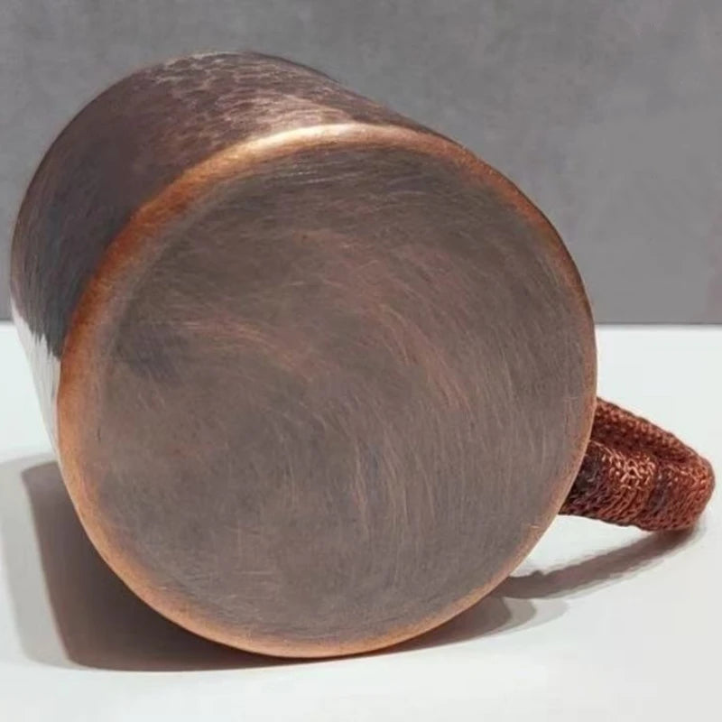 150ml Engraved Copper Cup with Woven Handle